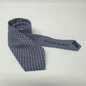 Vineyard Vines Boys Navy & White Football & Goal Post 100% Silk Tie